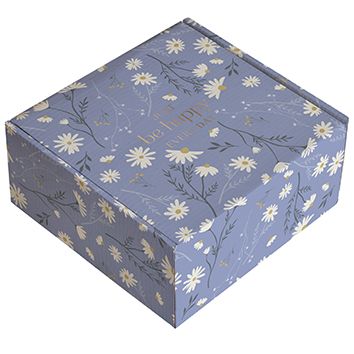 Подарочная коробка 20*20*10 см "Fleurs. Ромашки" требуется сборка