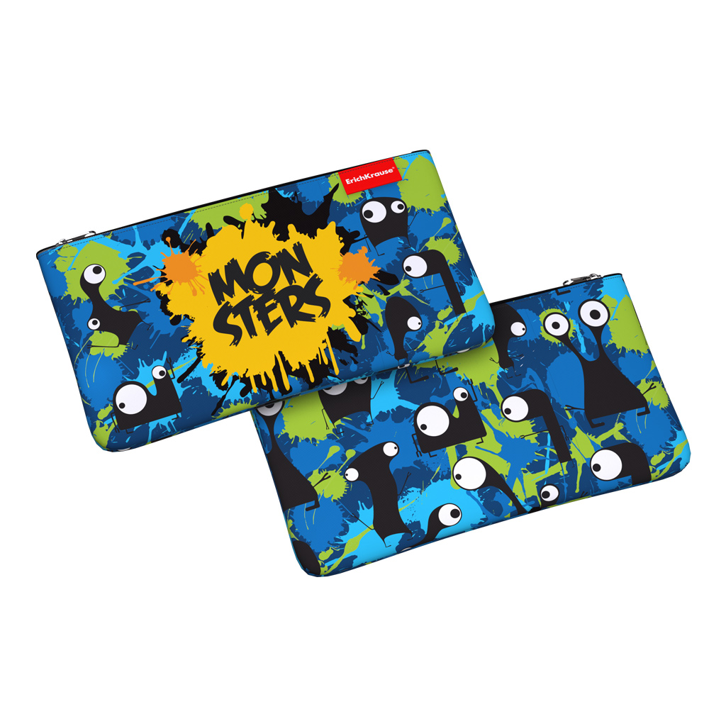 Пенал конверт ErichKrause® Light 220x120мм Monsters