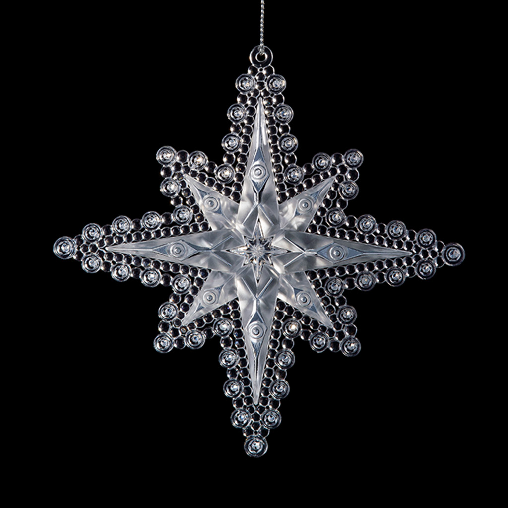 Украшение ErichKrause Decor Снежинка морозный узор 13см