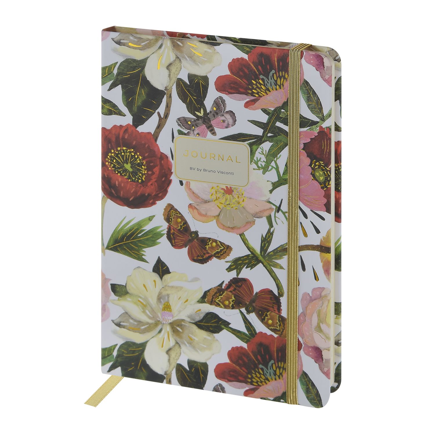 Записная книжка А5 100л. 7БЦ "Megapolis journal. Flora. Пионы" лин., резинка, кармашек