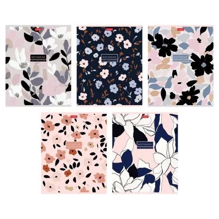 Тетрадь А5 48л ЛИН. Hatber "Музыка цветов" тисн., 5диз.в блоке