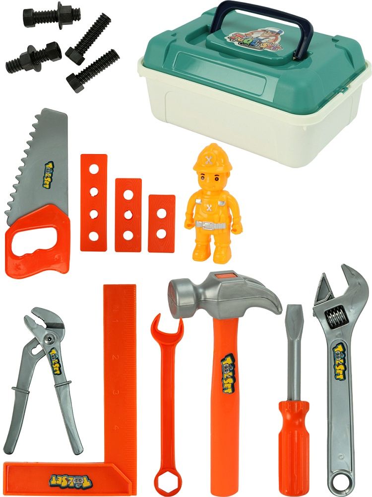 Игровой набор для мальчиков "Юный мастер" 17 предметов, ящик