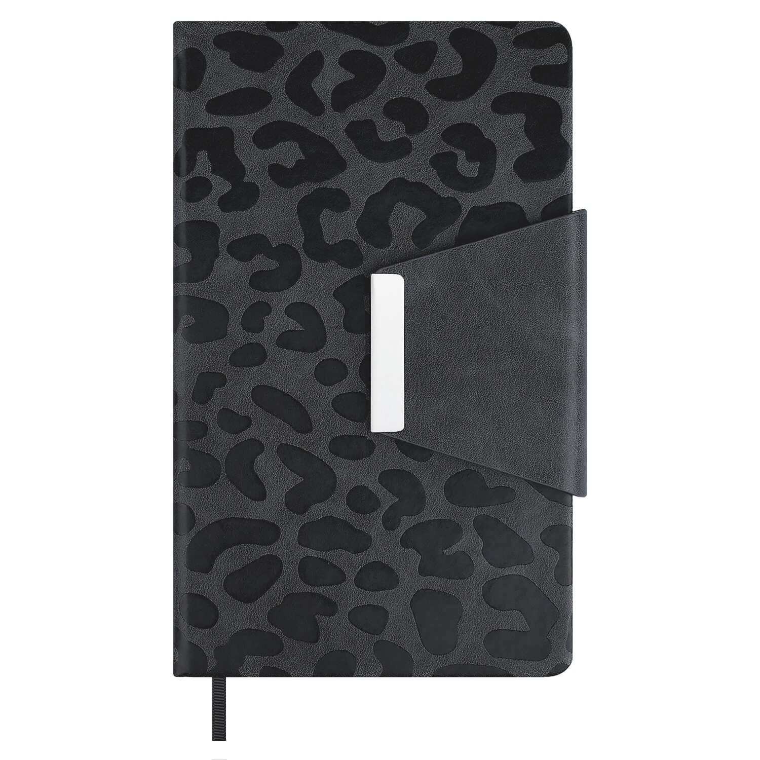 Ежедневник недат. А5 160л. кожзам, тв.пер. "Винченцо серый" клапан, ляссе