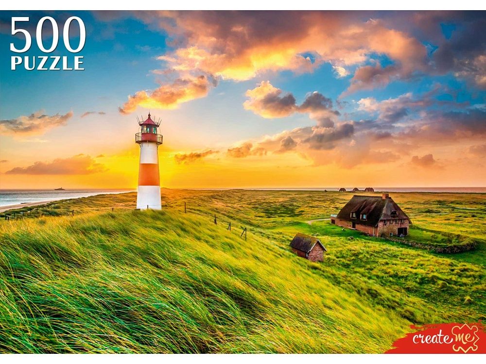 Пазлы  500 элементов  480*330мм. "Маяк на закате"