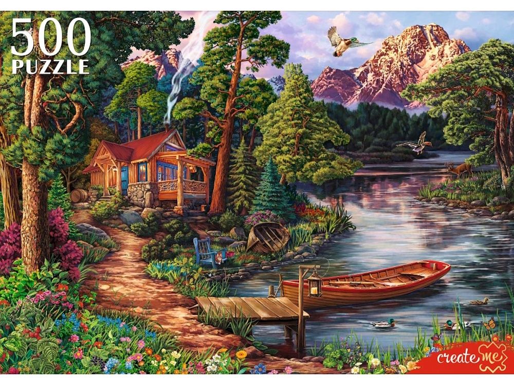 Пазлы  500 элементов  480*330мм. "Домик у реки"