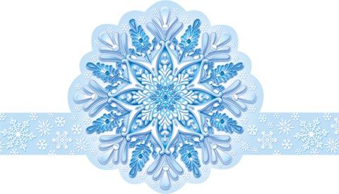 Карнавальная маска картон "Снежинка"