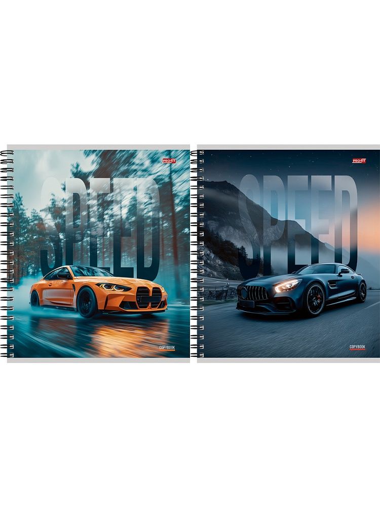 Тетрадь А5  80л кл. гребень Проф-Пресс "Автомобили и природа"