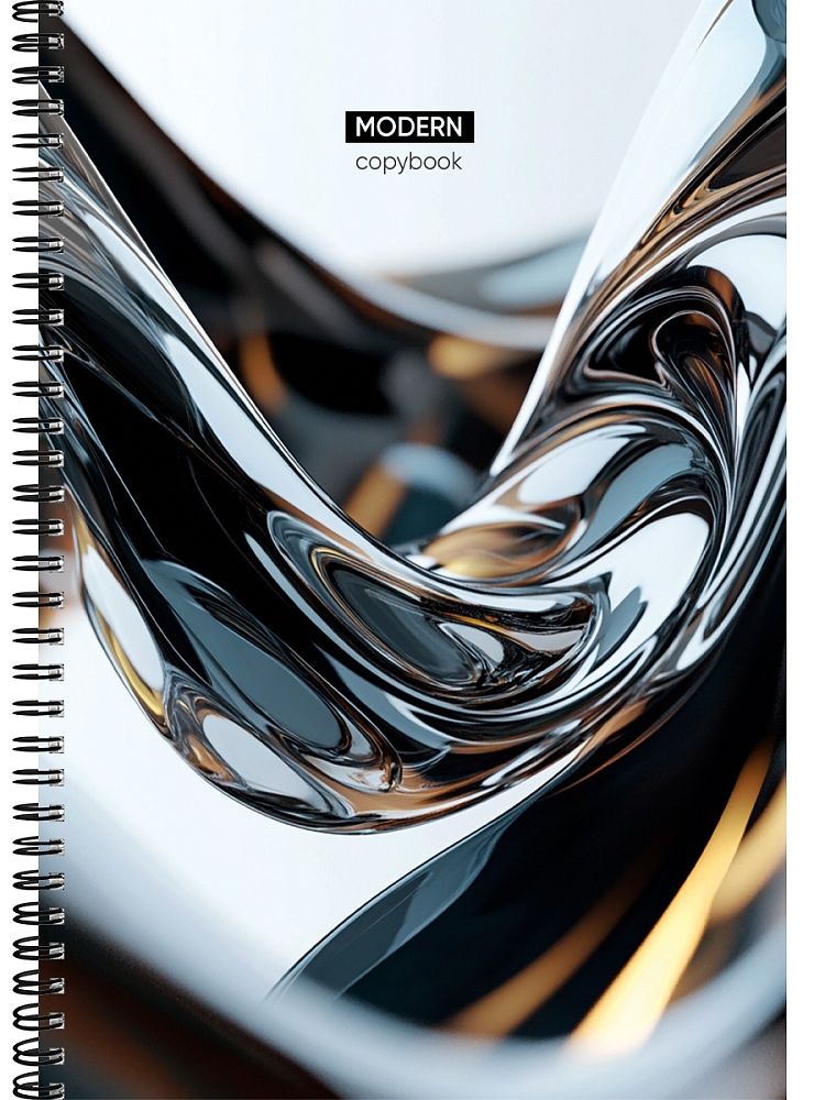 Тетрадь А4  96л кл. гребень Проф-Пресс "Жидкий металл"