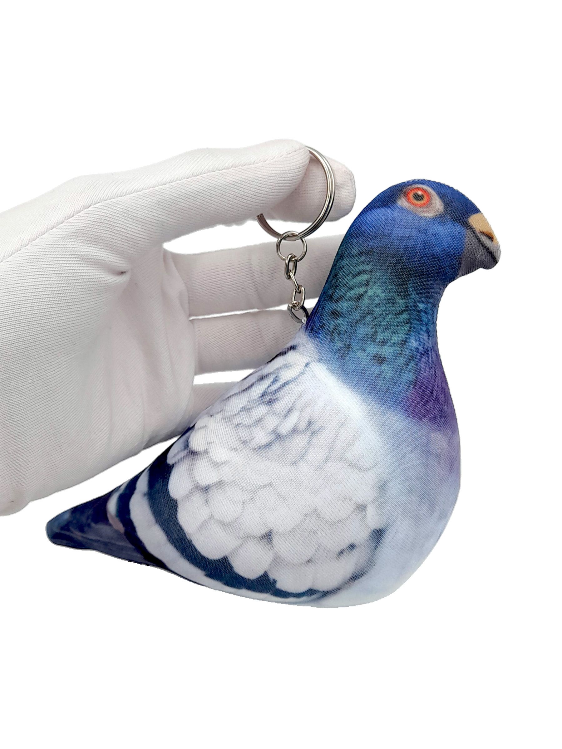 Мягкая игрушка брелок 15см "Голубь"