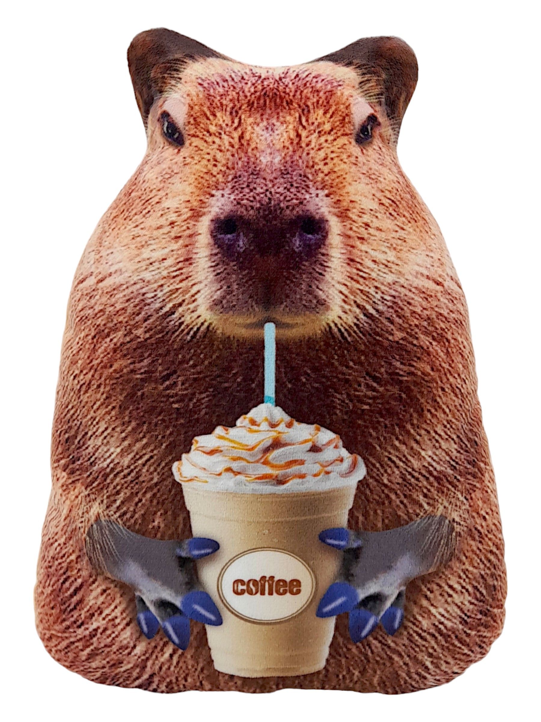 Мягкая игрушка 31см " Капибара с кофе"
