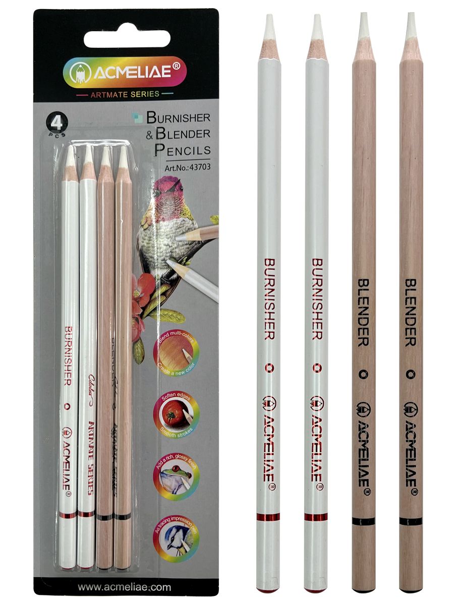 Набор полирующих карандашей и карандашей-блендеров 4шт ACMELIAE