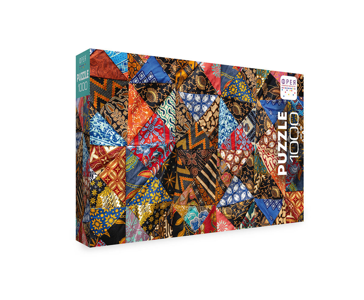 Пазлы 1000 элементов  470*670мм. "Лоскутное одеяло"
