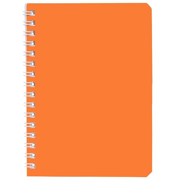 Блокнот А6  80л гребень "SoloMatte. Шафран" клетка, софт-тач, перф.на отрыв