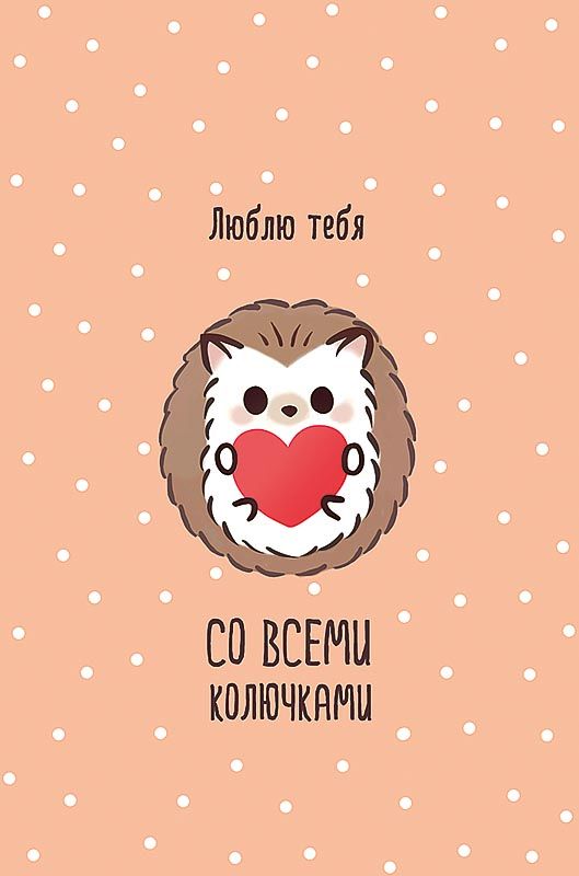 Открытка А5 "Люблю тебя со всеми колючками"