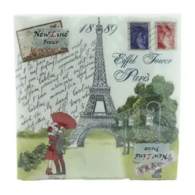 Салфетка "Париж" 33*33см, 20 шт., 2-х слойная