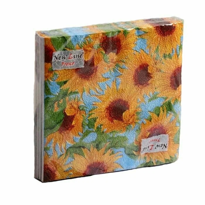 Салфетка "Подсолнух" 33*33см, 20 шт., 2-х слойная