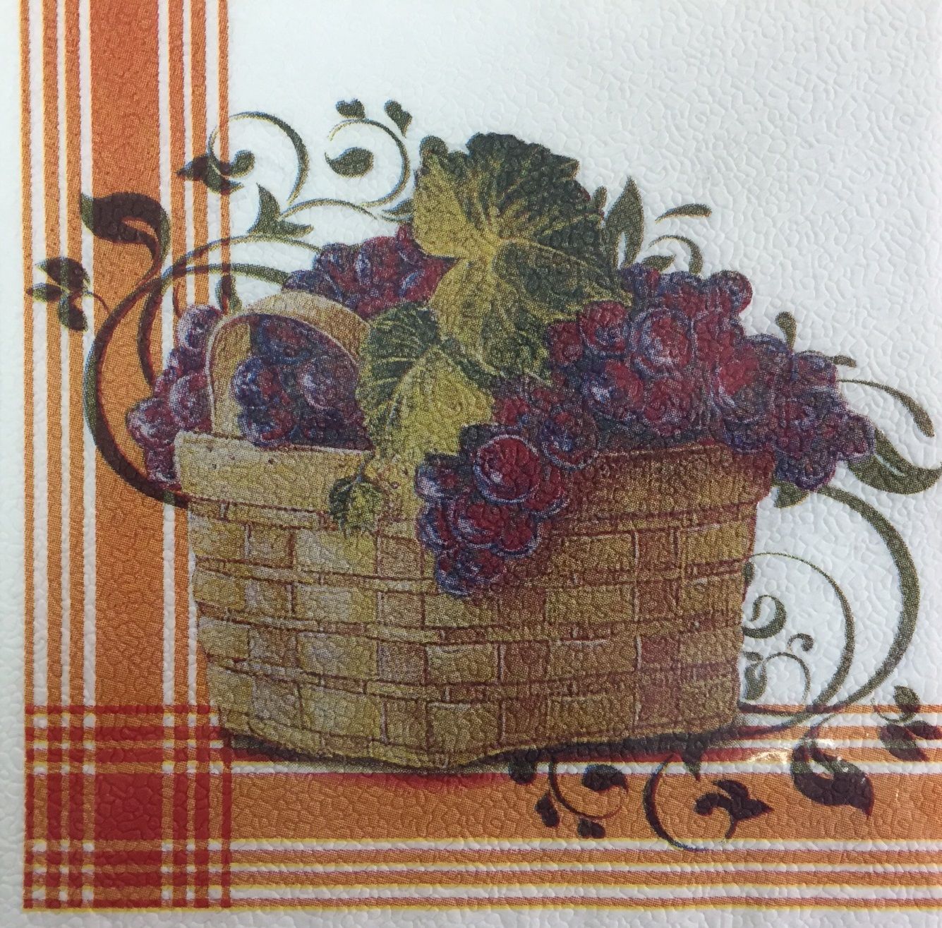 Салфетка "Виноград" 33*33см, 20 шт., 2-х слойная