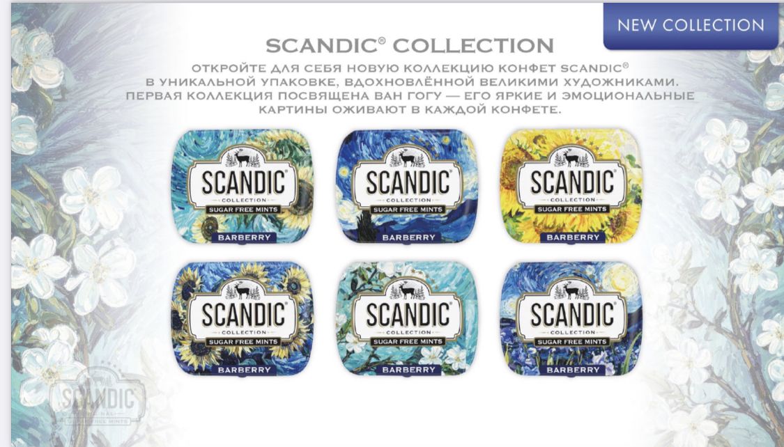 Драже освеж. б/с "SCANDIC. Барбарис" 14 гр / уп.18 шт./