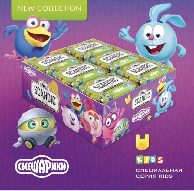 Драже освеж. б/с "SCANDIC. Яблоко" 14 гр / уп.18 шт./