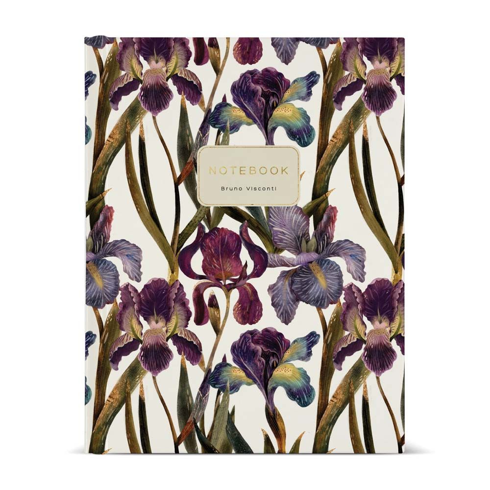 Тетрадь  А5  80л кл. на кольцах BV "Flora. Ирисы" БЕЗ ПОЛЕЙ