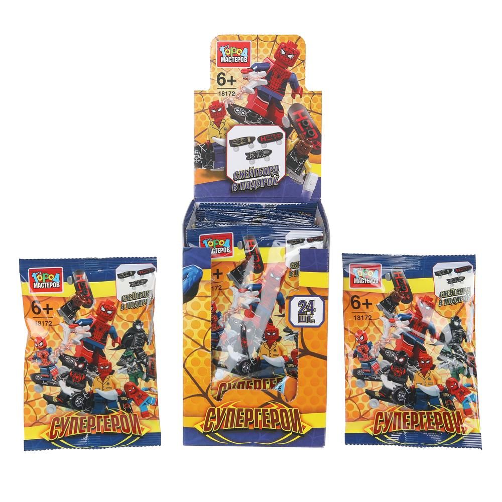 Конструктор пластм. "Супергерои" фигурки, слип пакет