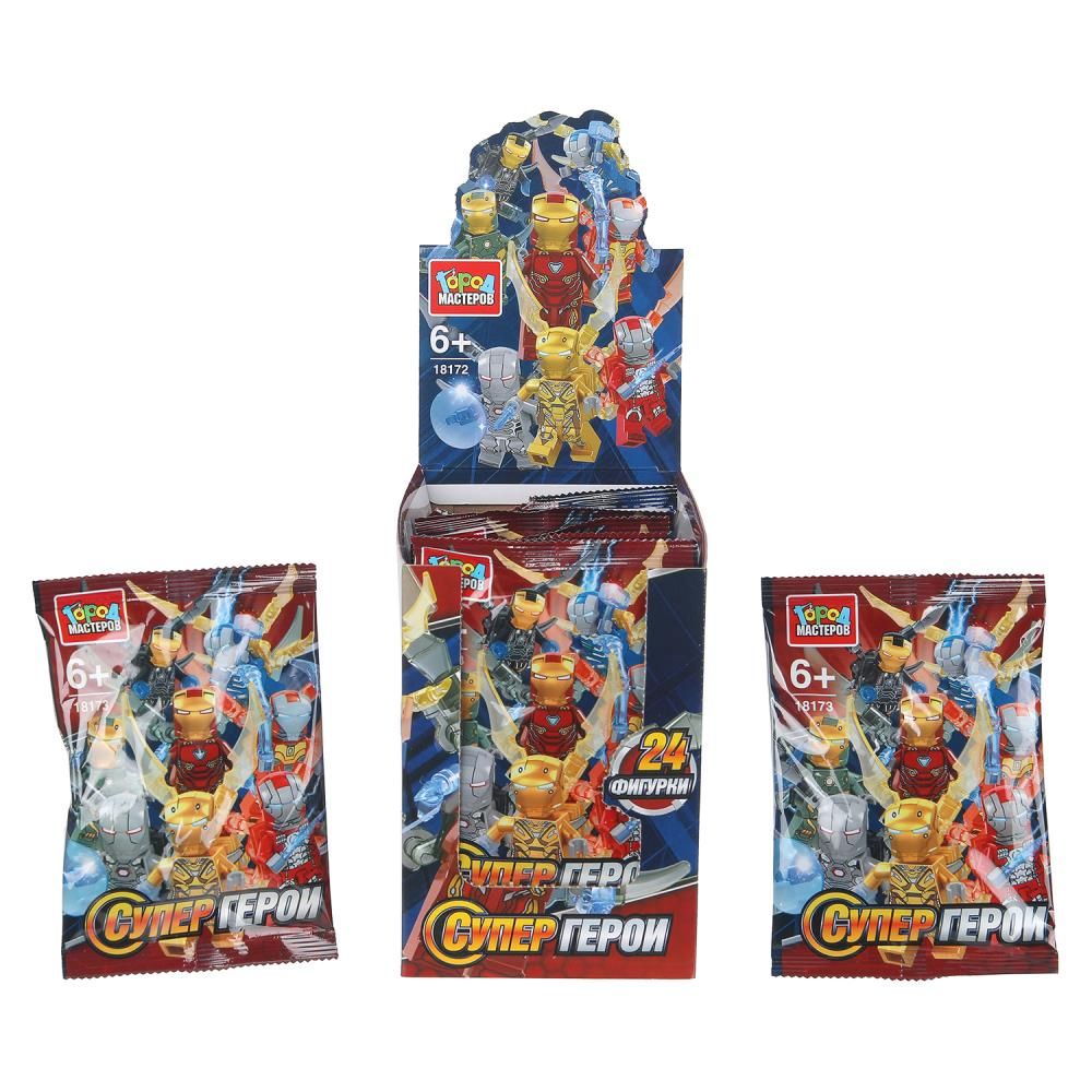 Конструктор пластм. "Супергерои" фигурки, слип пакет