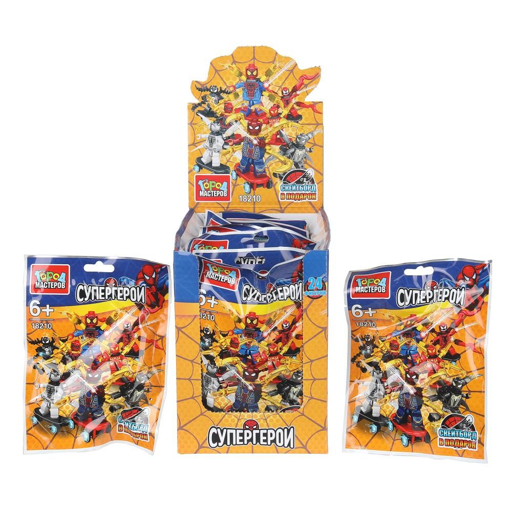 Конструктор пластм. "Спайдермен" фигурки, слип пакет