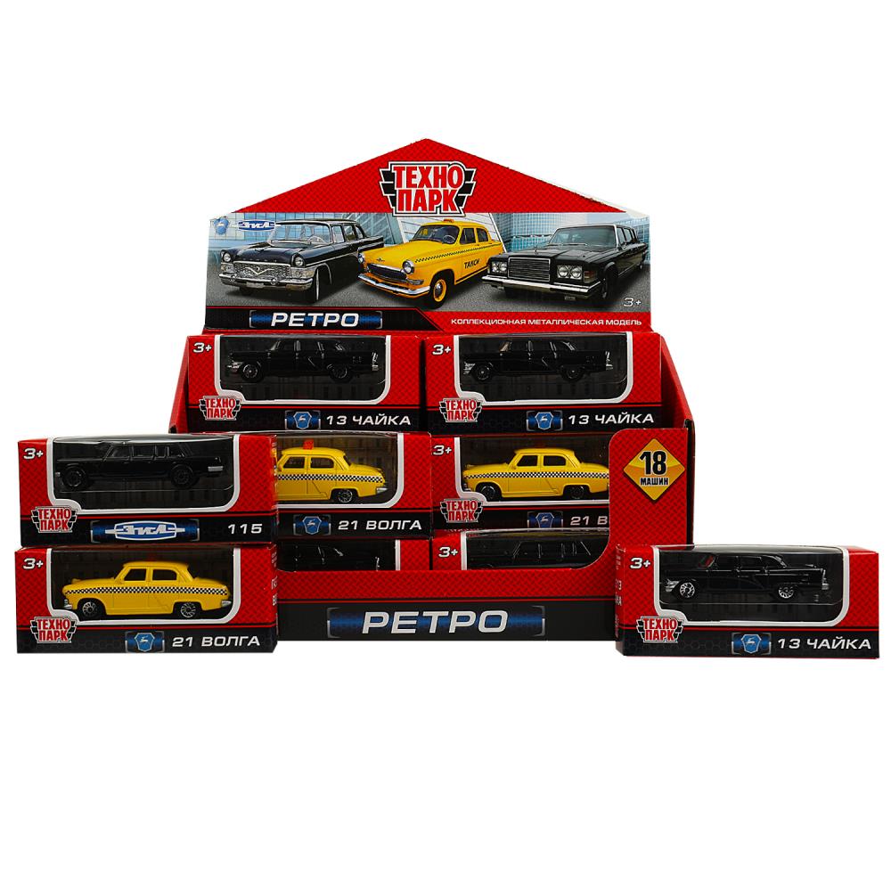 Машинка металл.  7,5см "Ретро", масштаб 1:72, в ассортименте модели: ГАЗ 21, ГАЗ 13, ЗИЛ 113