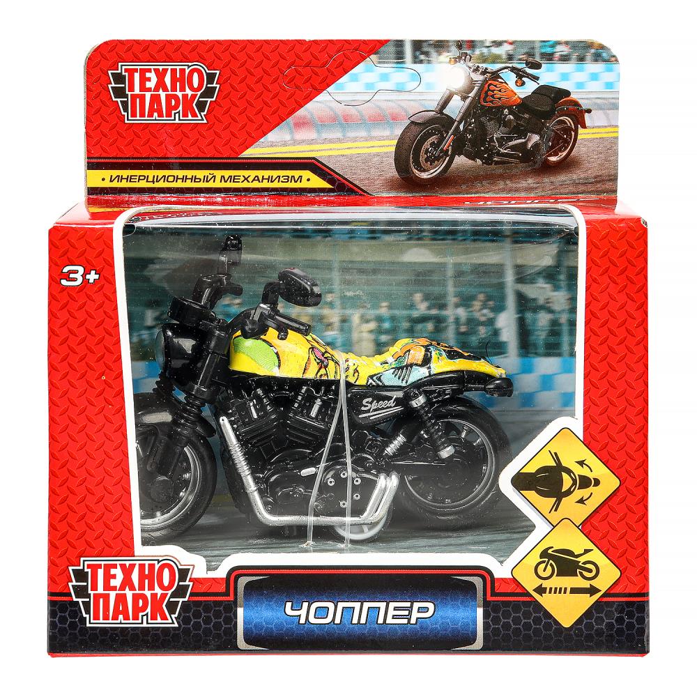 Мотоцикл металл.  9см "Чоппер" ассорти, инерционный механизм