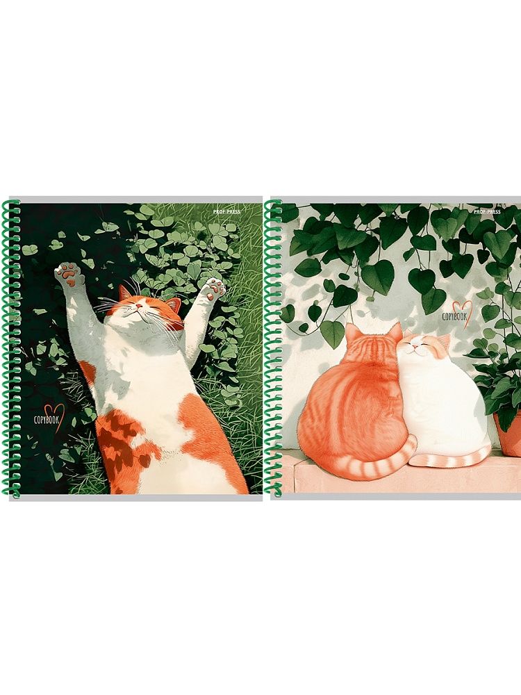 Тетрадь А5  96л кл. гребень Проф-Пресс "Солнечные котики"