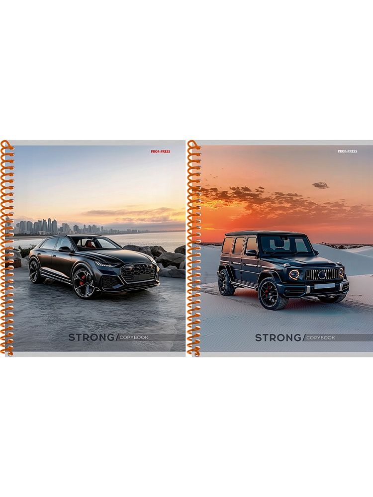 Тетрадь А5  96л кл. гребень Проф-Пресс "Черный автомобиль"