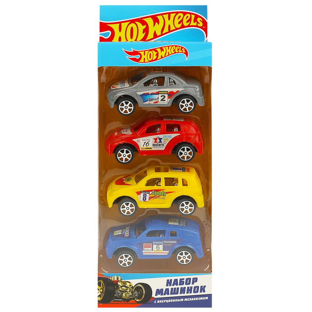 Набор машинок пласт. 4шт, 8см "Hot Wheels"