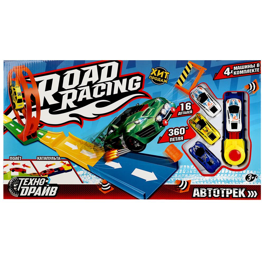 Автотрек 47*26см 4 машинки, петля 360