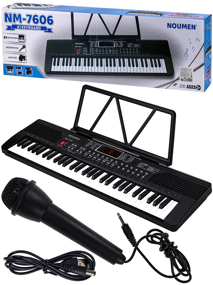 Синтезатор 70см 61 клавиша,микр,USB в к-те,4*АА не в к-те