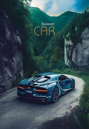 Блокнот А5  40л гребень "Горы. Авто" клетка