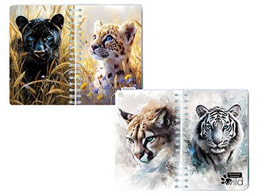 Блокнот-перевертыш А6  80л гребень "Дикие животные" кл.