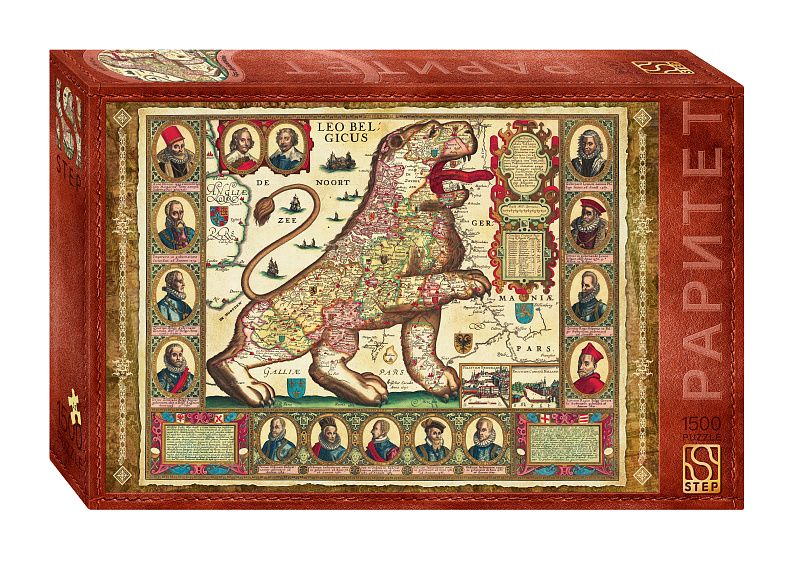Пазлы 1500 элементов 850*580мм.  "Карта "Лев бельгийский"