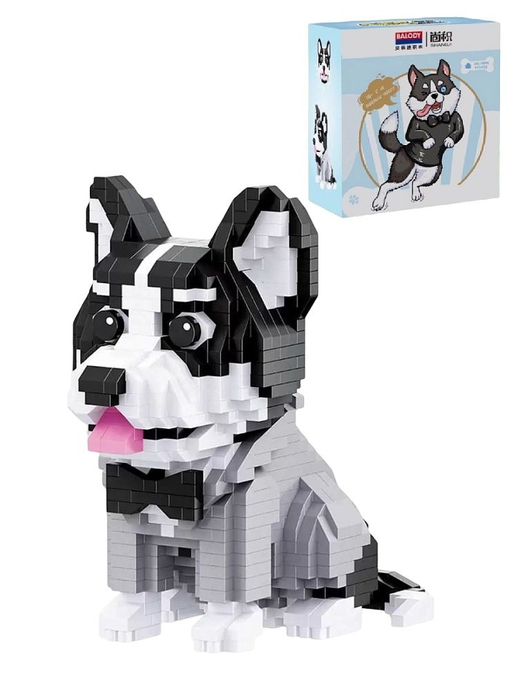 Конструктор пластм. Balody "Пёсик в костюме" 973 дет.