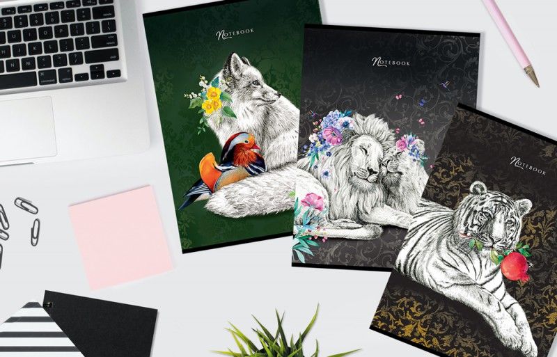 Тетрадь А4  80л кл. скоба ПЗБМ "Во сне и наяву" тисн.фольгой, твин.лак, конгрев