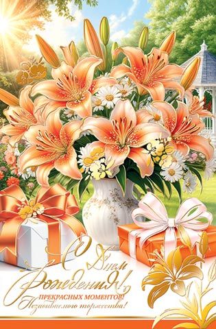 Открытка А4  "С днем рождения!"