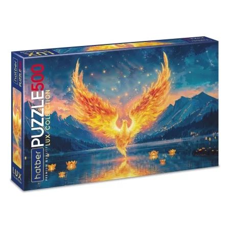 Пазлы  500 элементов  480*330мм. "LUX. Птица Феникс" мат.лам., 3Dфольга, Premium
