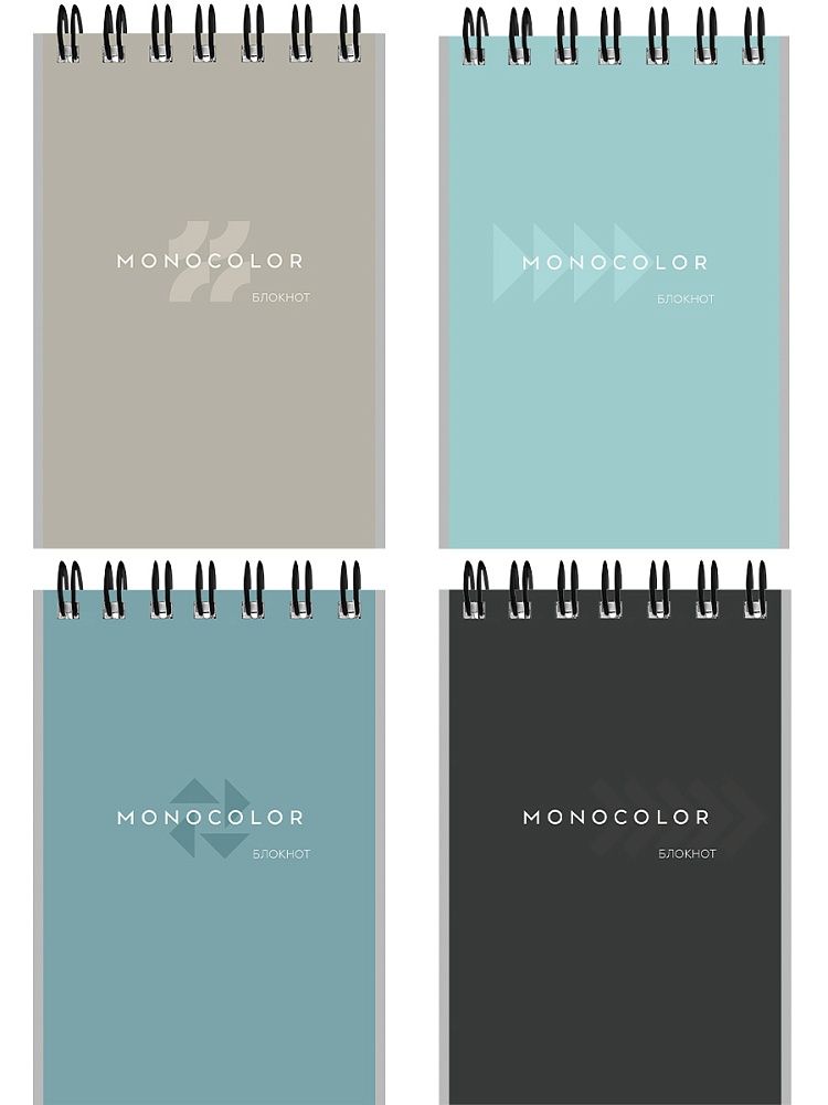 Блокнот А7  40л гребень "Минималистичный дизайн - 12" клетка