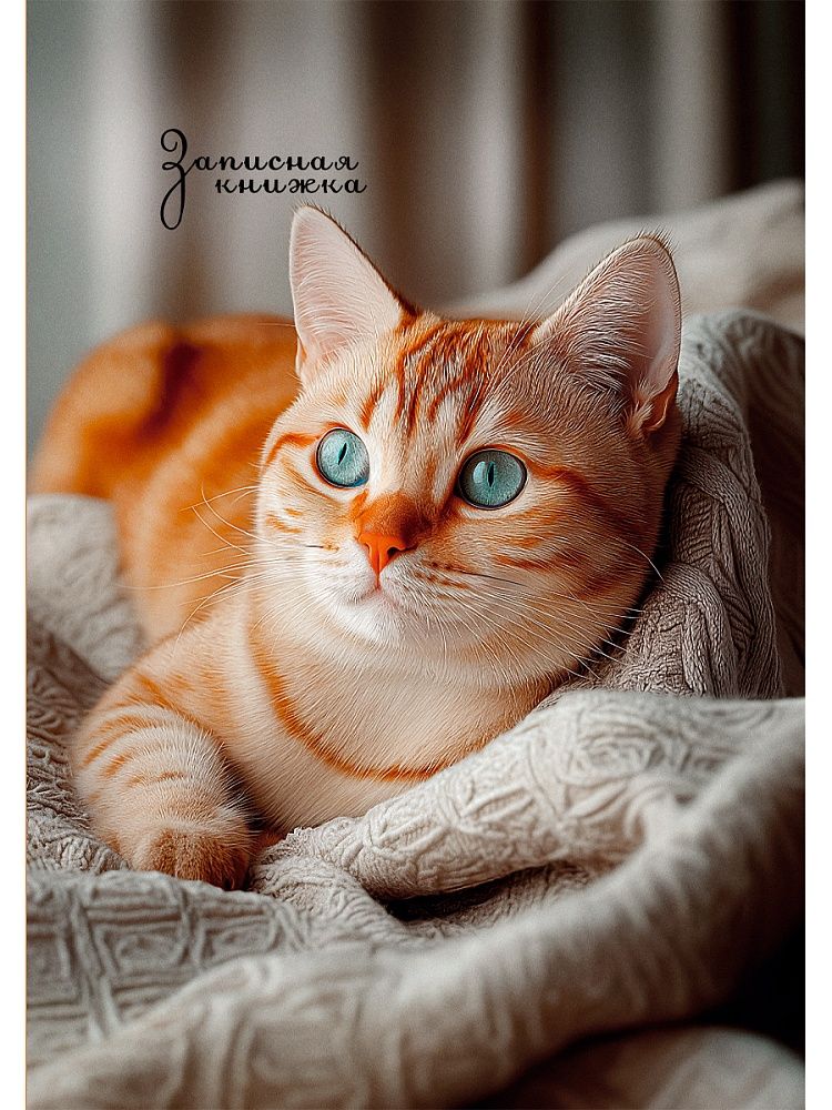 Блокнот А6 7БЦ 64л "Фото котика - 2" кл., глянц.лам.