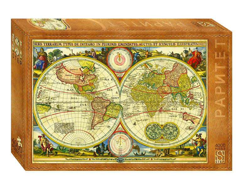 Пазлы 4000 элементов  1360*960мм.  "Историческая карта. 1657"