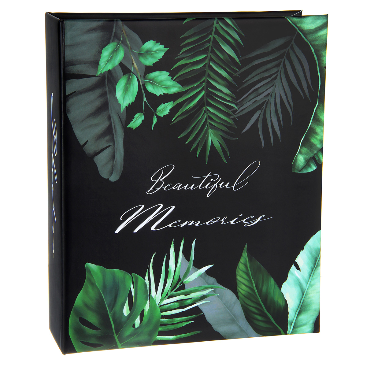 Фотоальбом 200 фото 10*15см Листья, черные страницы