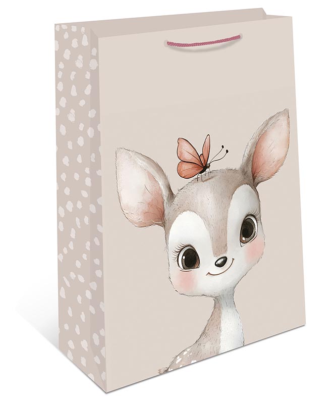 Пакет подар. бумажн. 33*42*10 см, 130гр/м2 Олень