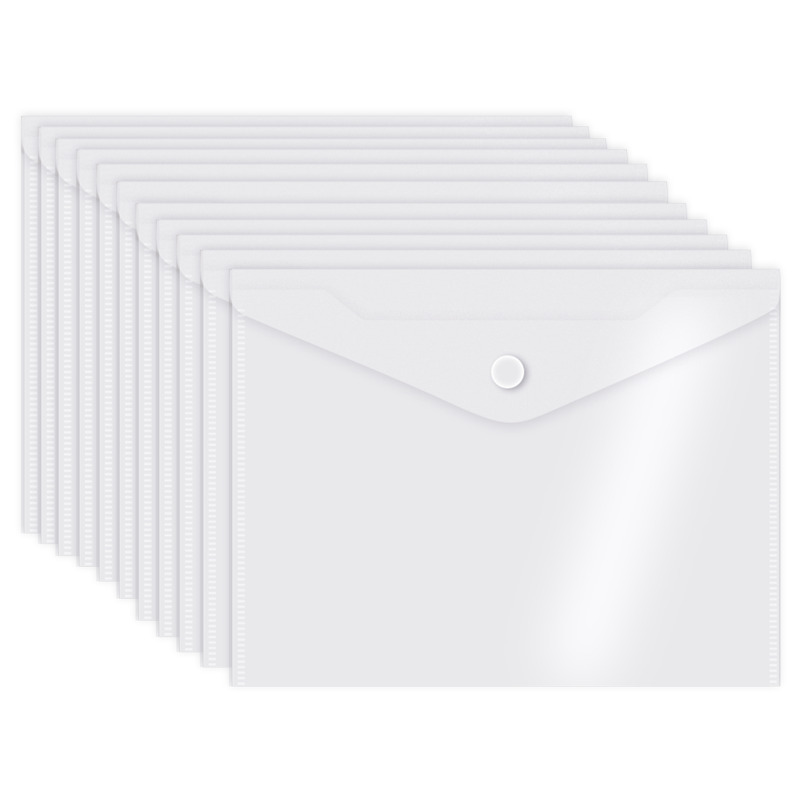 Конверт на кнопке  240*180мм  прозрачный