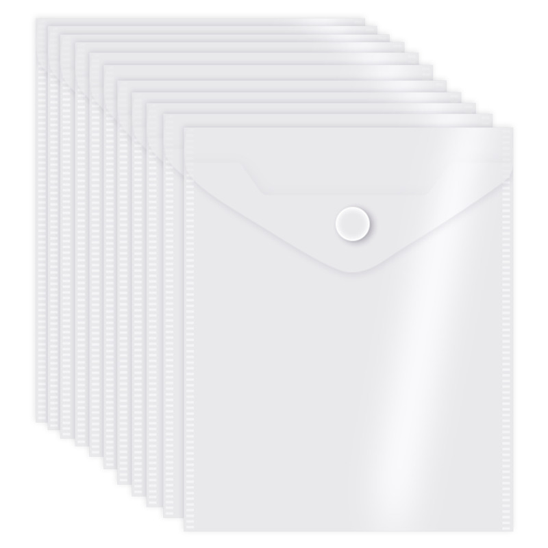 Конверт на кнопке  140*170мм  0,18мм, прозрачный