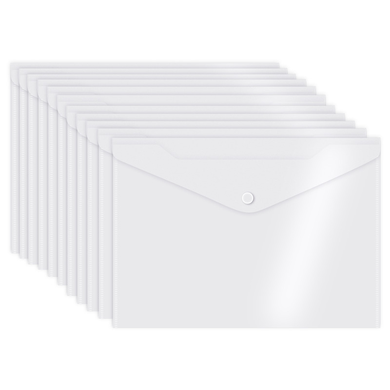 Конверт на кнопке А4 0,30мм, прозрачный