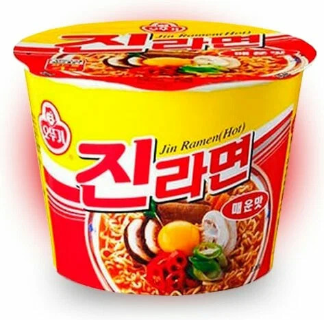 Лапша быстрого приготовления "Джин Рамен" (острый вкус) 110гр./банка